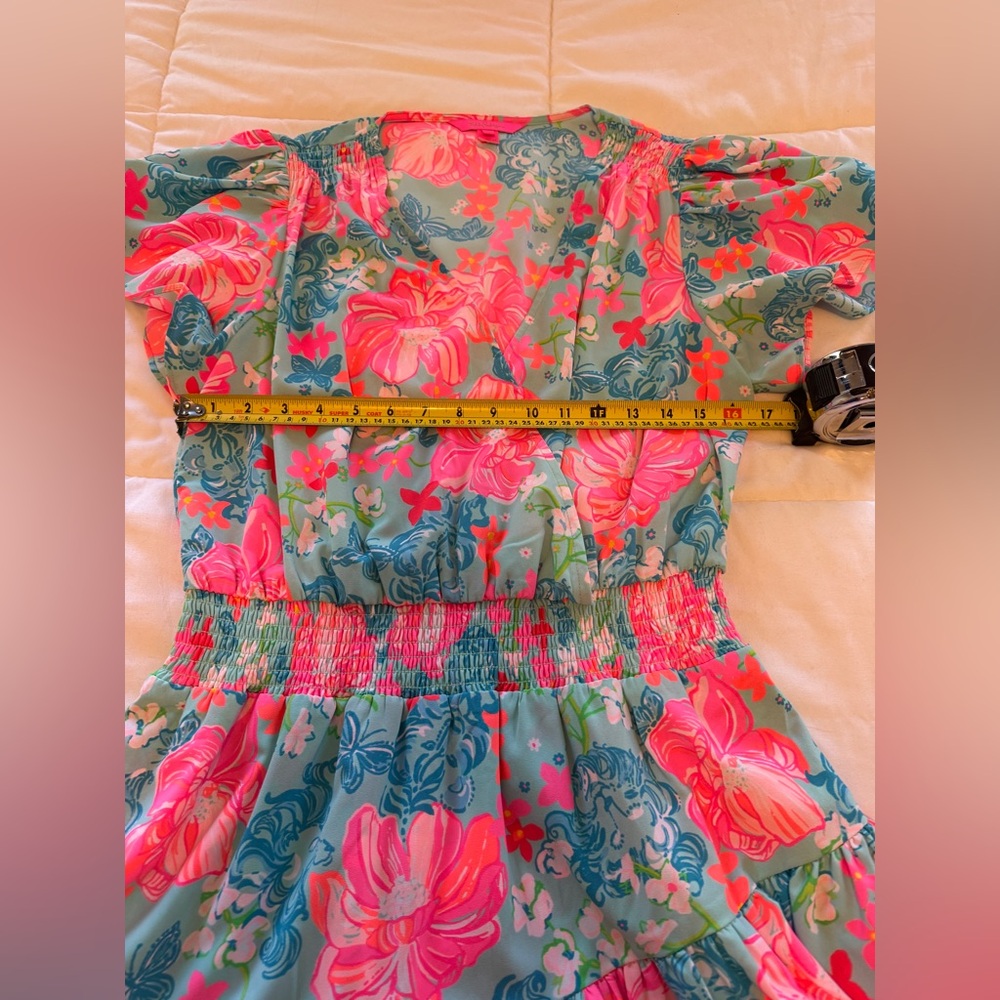 Lilly Pulitzer Maryanne Flutter Sleeve Dress size 12, Like New, worn once - Picture 6 of 7